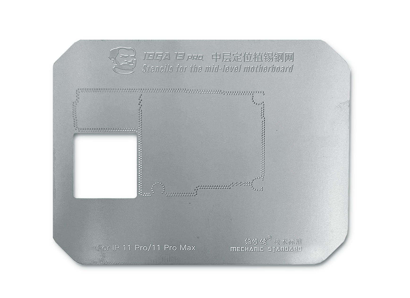 FIXTURE CON STENCIL 14 EN 1 PARA INTERPOUSER IPHONE X AL 13 PRO MAX MECHANIC iBGA 13 PRO