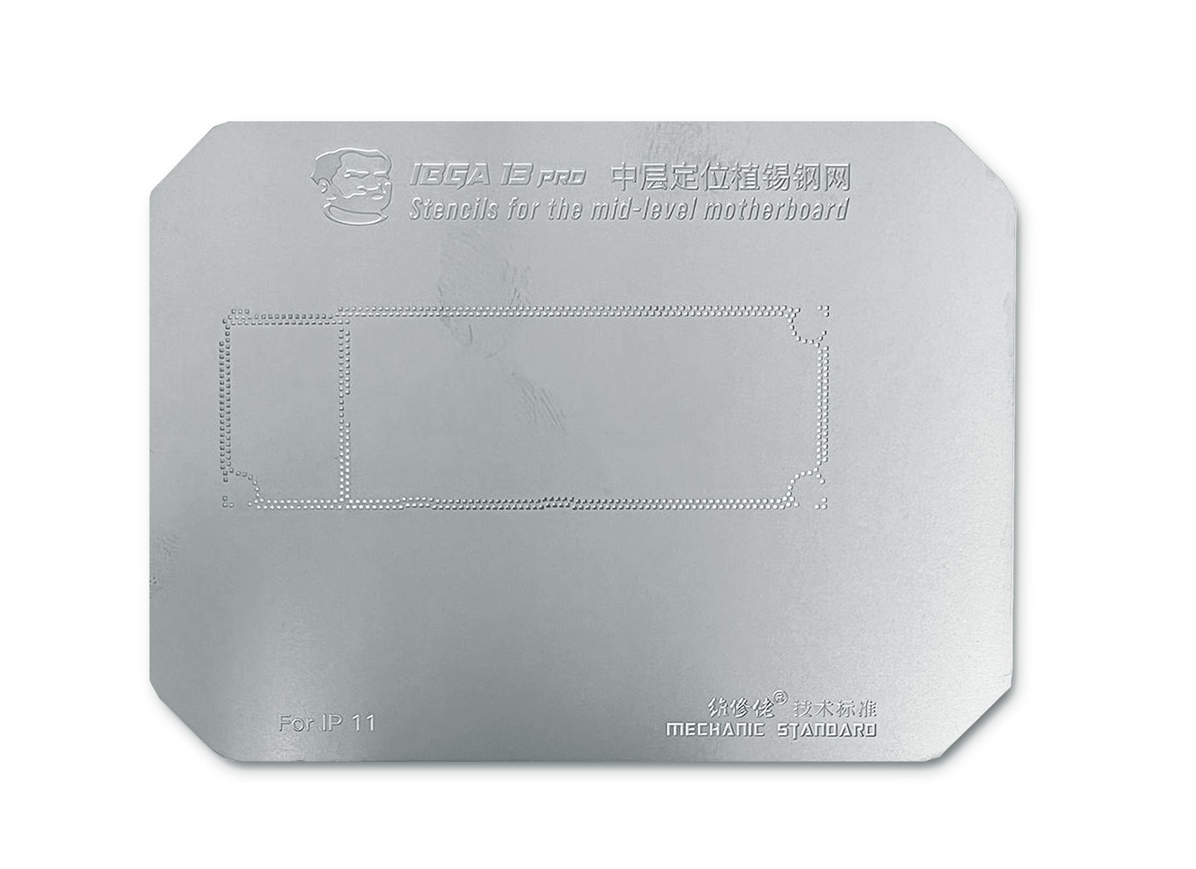 FIXTURE CON STENCIL 14 EN 1 PARA INTERPOUSER IPHONE X AL 13 PRO MAX MECHANIC iBGA 13 PRO