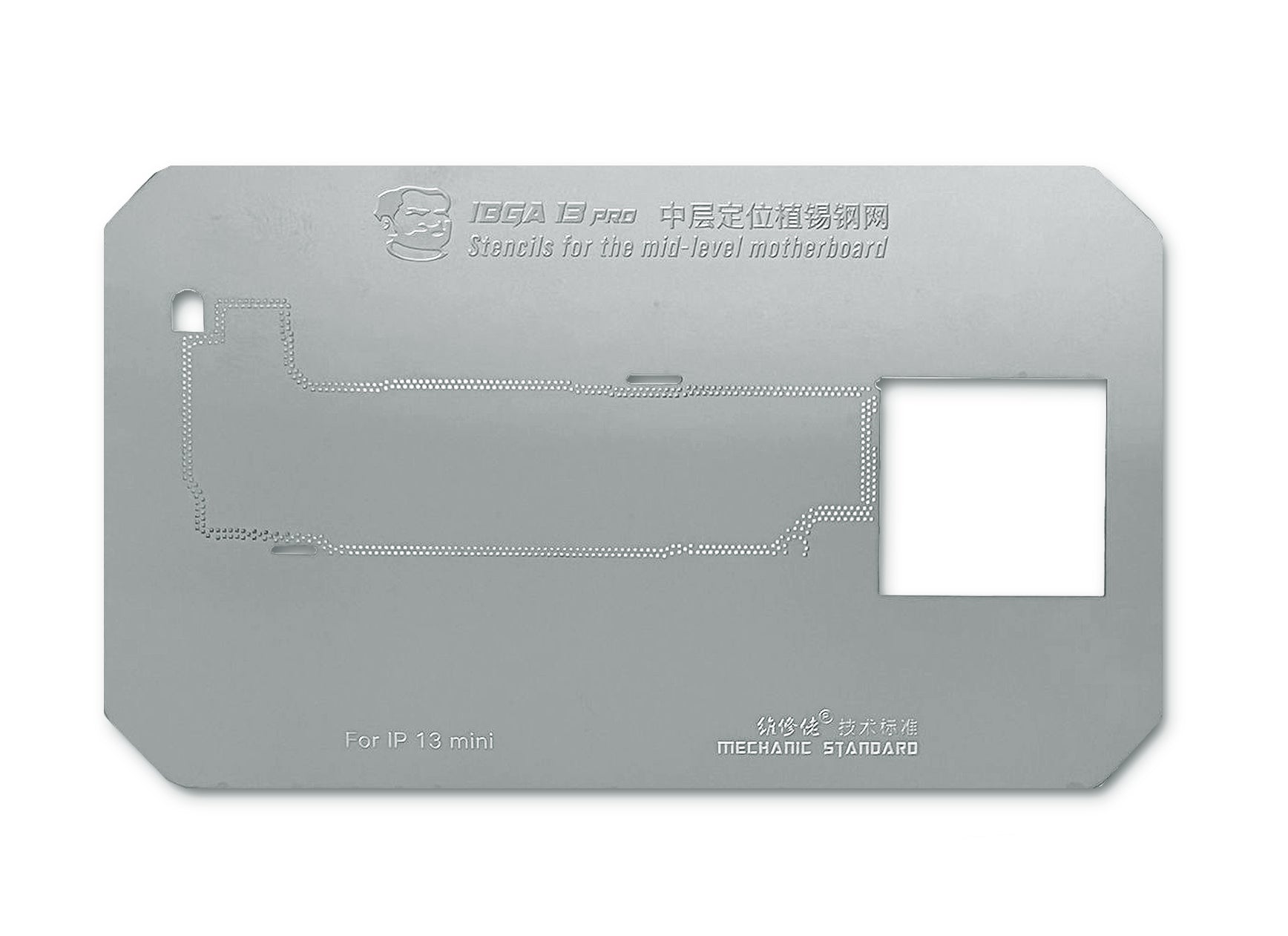 FIXTURE CON STENCIL 14 EN 1 PARA INTERPOUSER IPHONE X AL 13 PRO MAX MECHANIC iBGA 13 PRO