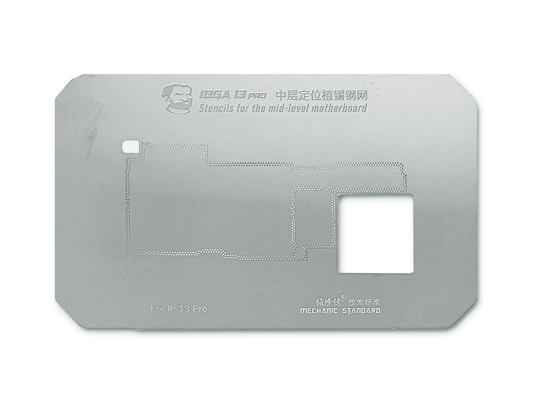 FIXTURE CON STENCIL 14 EN 1 PARA INTERPOUSER IPHONE X AL 13 PRO MAX MECHANIC iBGA 13 PRO