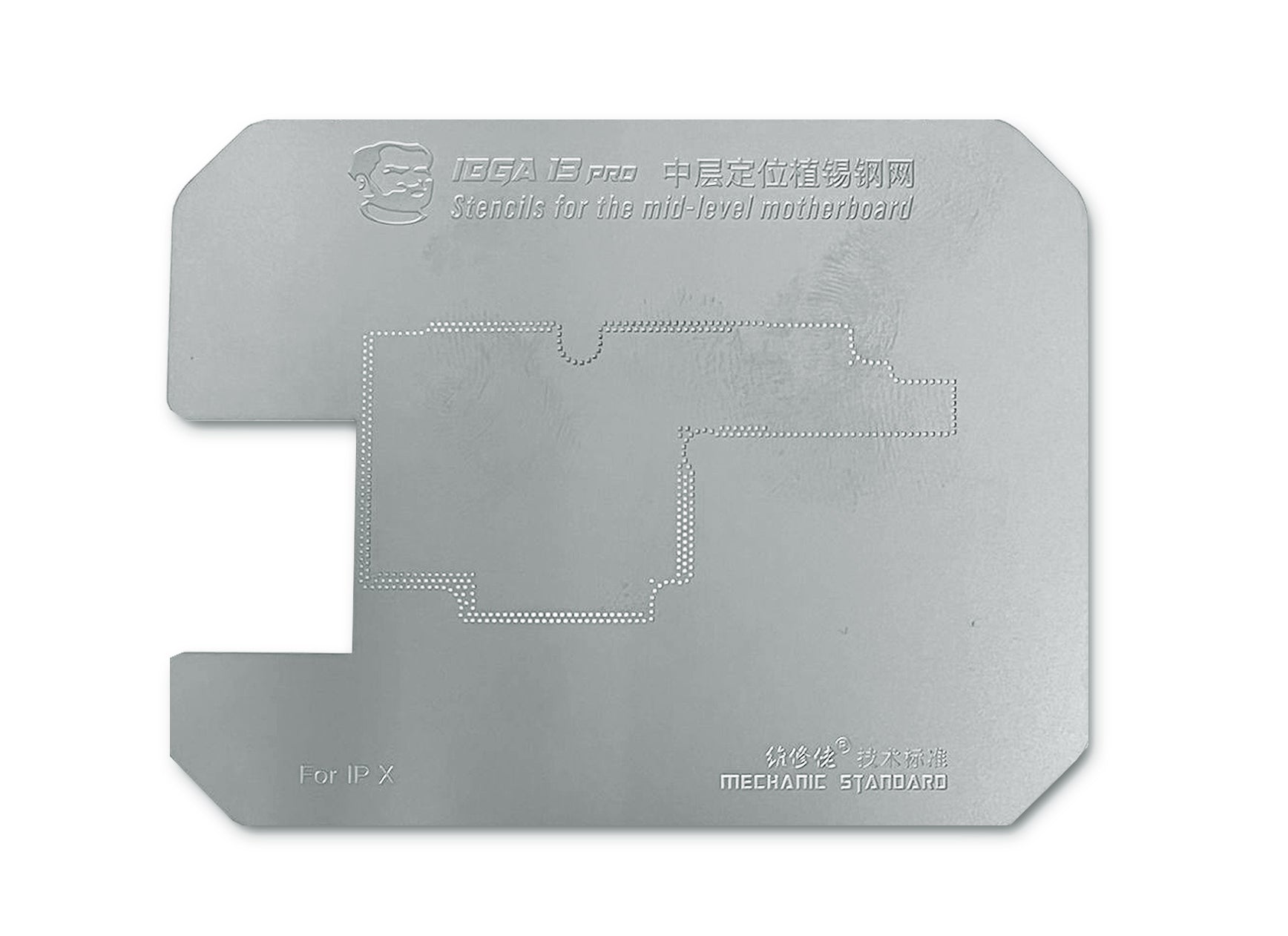 FIXTURE CON STENCIL 14 EN 1 PARA INTERPOUSER IPHONE X AL 13 PRO MAX MECHANIC iBGA 13 PRO
